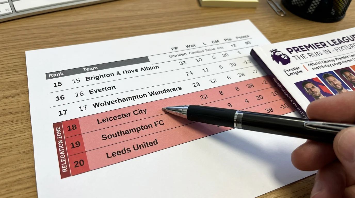 Apuestas descenso Premier League - mercado relegación cuotas y análisis fases temporada